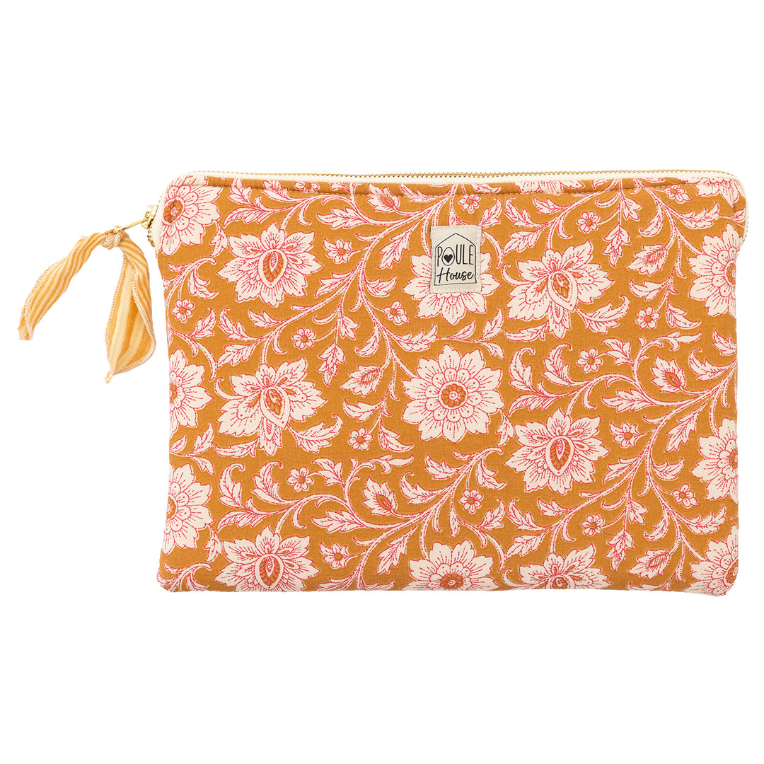 Pochette tablette iPad fleurs indiennes matelassé – Poule House