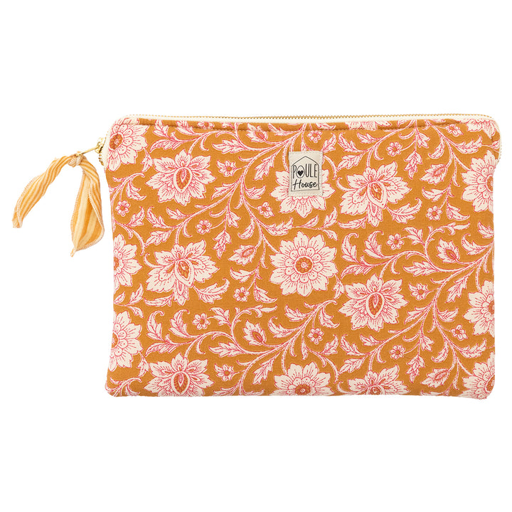 Pochette tablette iPad fleurs indiennes matelassé – Poule House