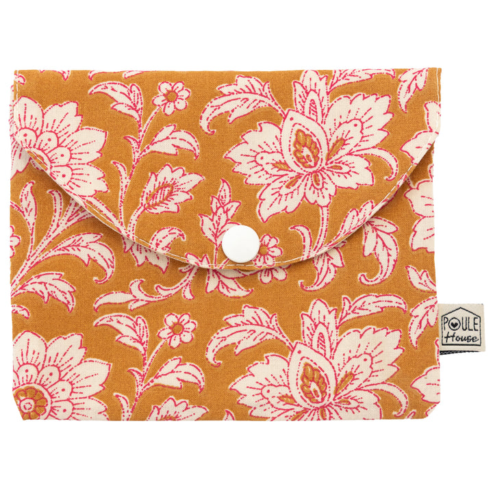Pochette à savon imperméable fleurs indiennes fermé – Poule House