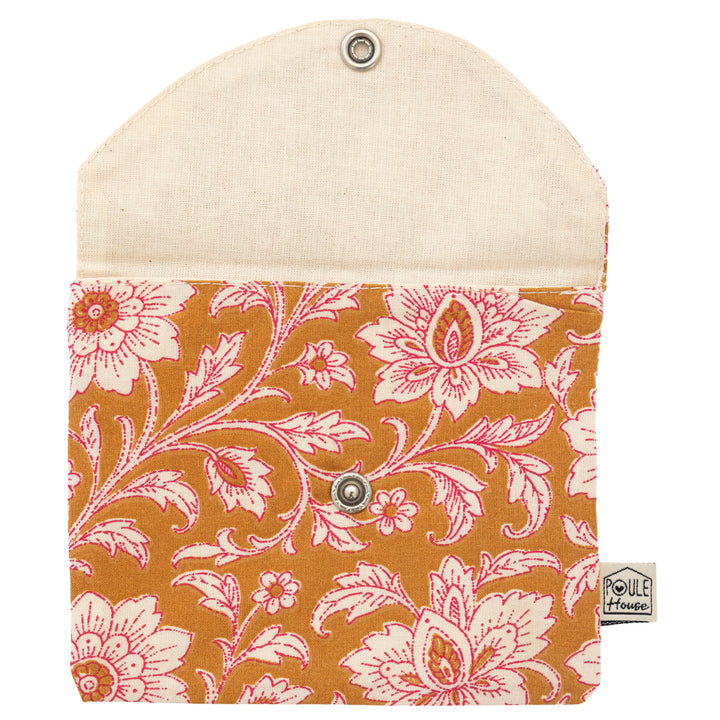 Pochette savon fleurs indiennes ouvert - Poule House