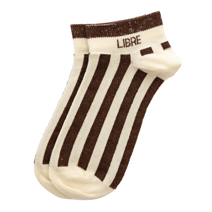 Chaussettes sneakers féminines avec mot "LIBRE"