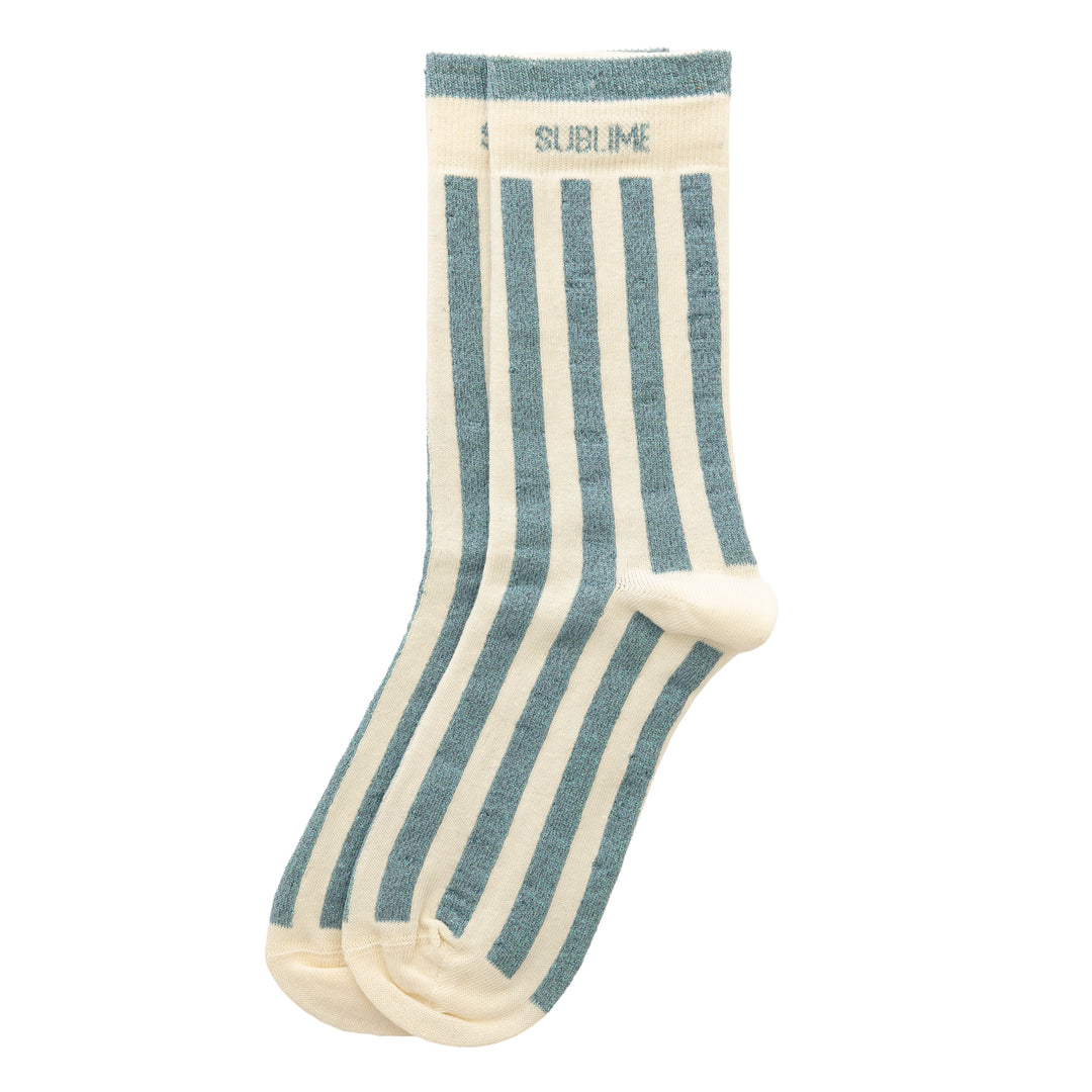 Chaussettes hautes féminines avec mot "SUBLIME"