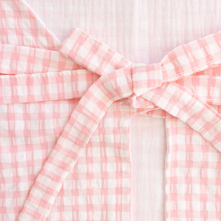 Tablier de cuisine volant vichy rose