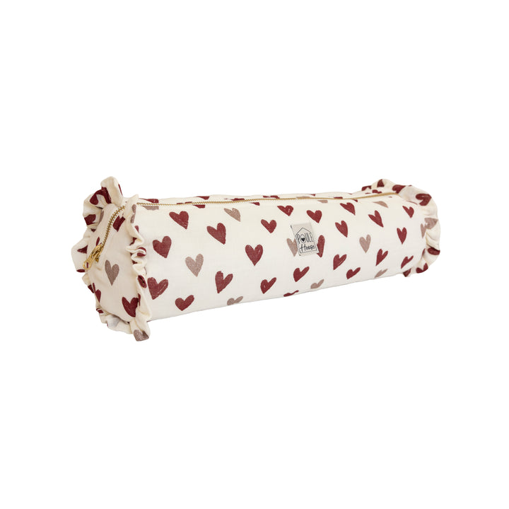 Trousse coiffure cœurs bordeaux – Poule House