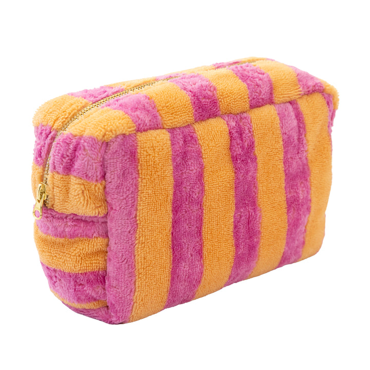 Trousse éponge bambou rayée melon / bonbon - Poule House
