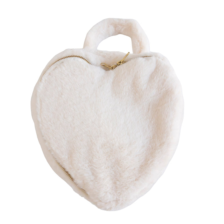 Vanity cœur fausse fourrure angora ivoire Valentina – Poule House