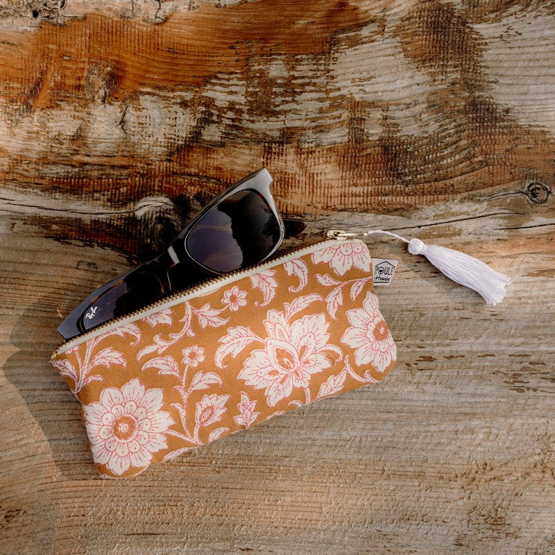 Lifestyle étui à lunettes zippée fleurs indiennes - Poule House