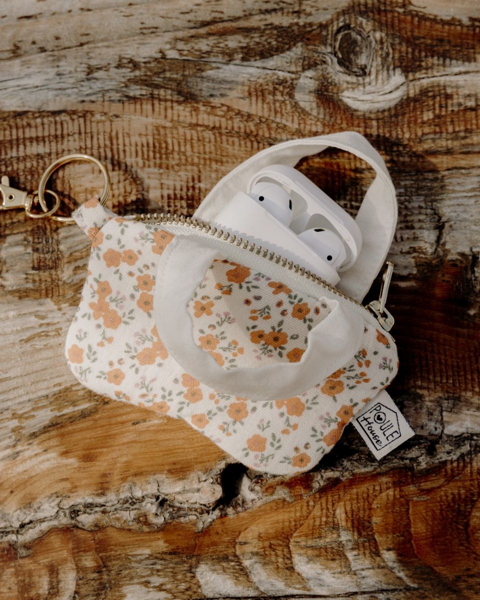 Lifestyle étui pour écouteurs : mini sac liberty orange - Poule House