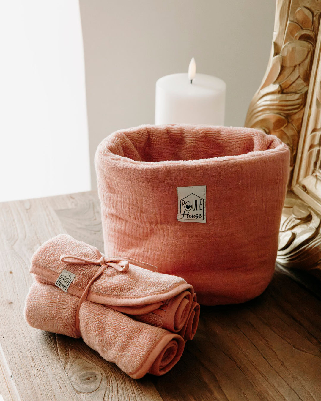 Lifestyle corbeille de rangement salle de bain terracotta - Poule House