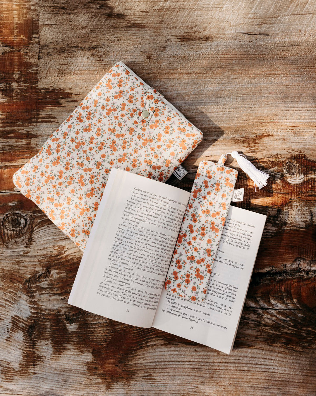 Lifestyle pochette à livre de poche + marque-page liberty - Poule House