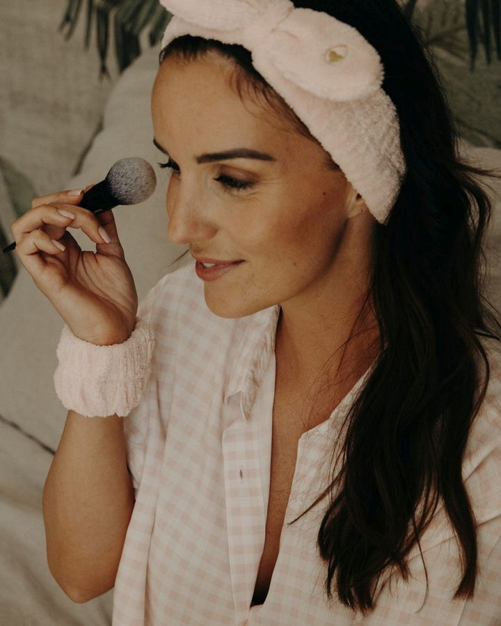 Lifestyle set bandeau + manchons dans pochon dragée - Poule House