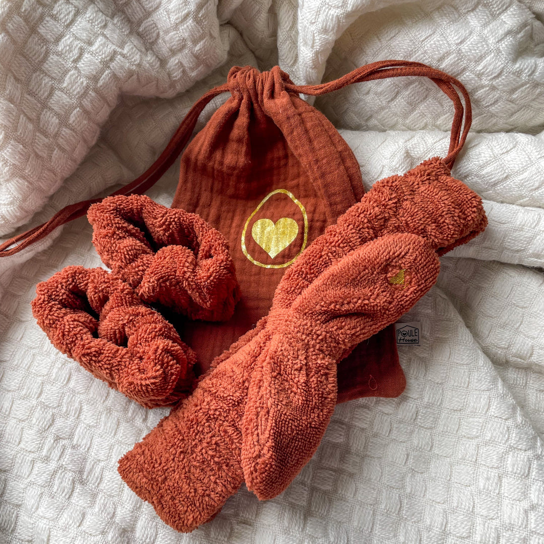 Set bandeau de soins + manchons dans pochon - toffee