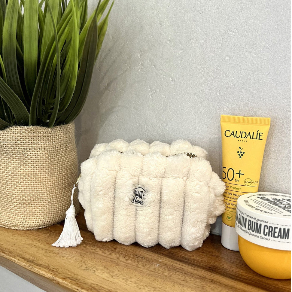 Baby Louise : Mini trousse minky matelassé - crème