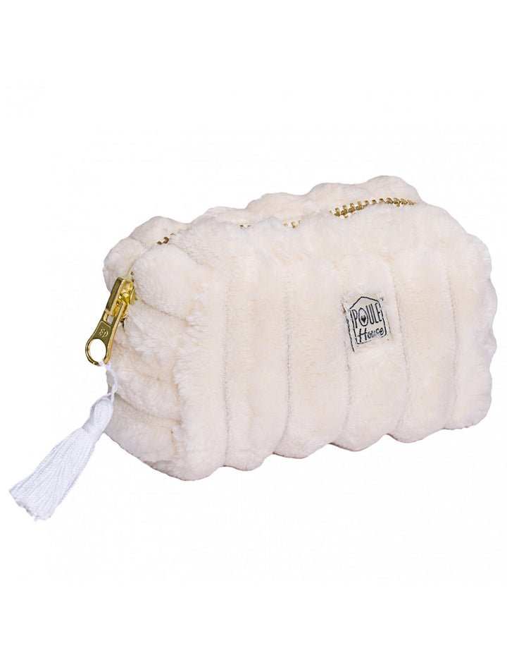 Baby Louise : Mini trousse minky matelassé - crème