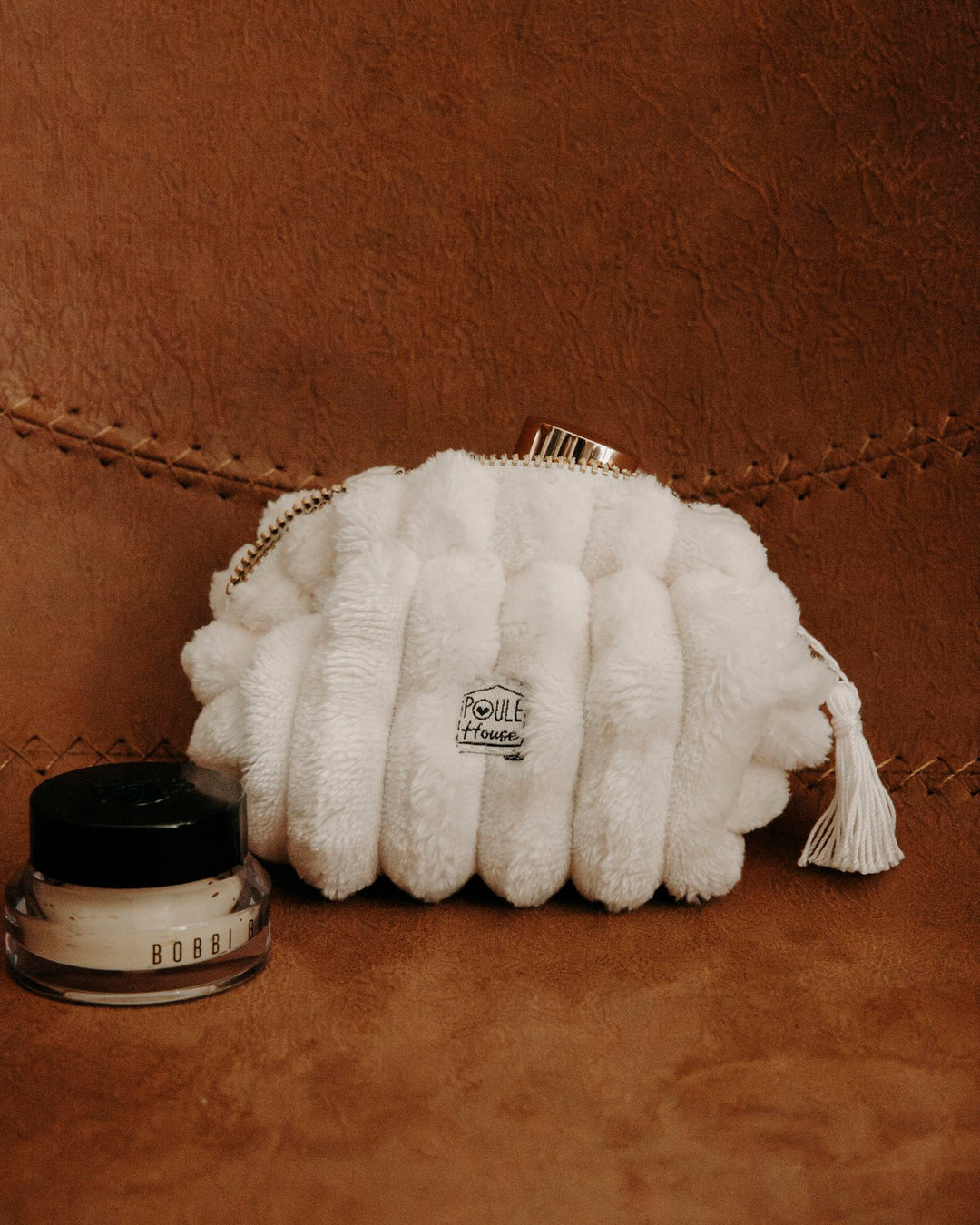 Lifestyle mini trousse minky matelassé Baby Louise crème - Poule House