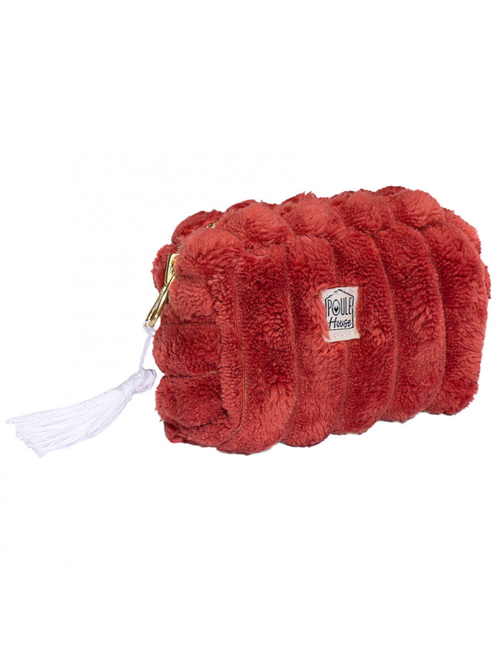 Baby Louise : Mini trousse minky matelassé - paprika