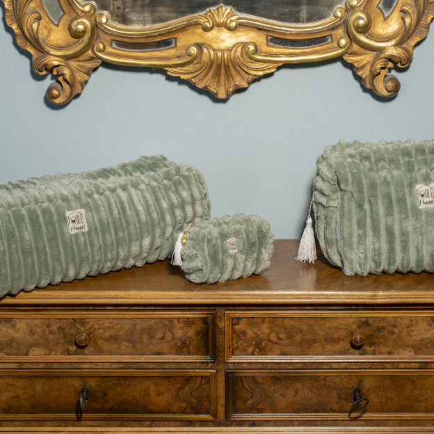 Baby Louise : Mini trousse minky matelassé - sauge