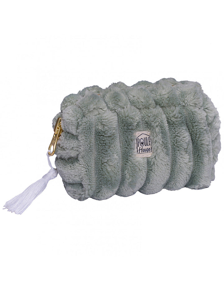 Baby Louise : Mini trousse minky matelassé - sauge