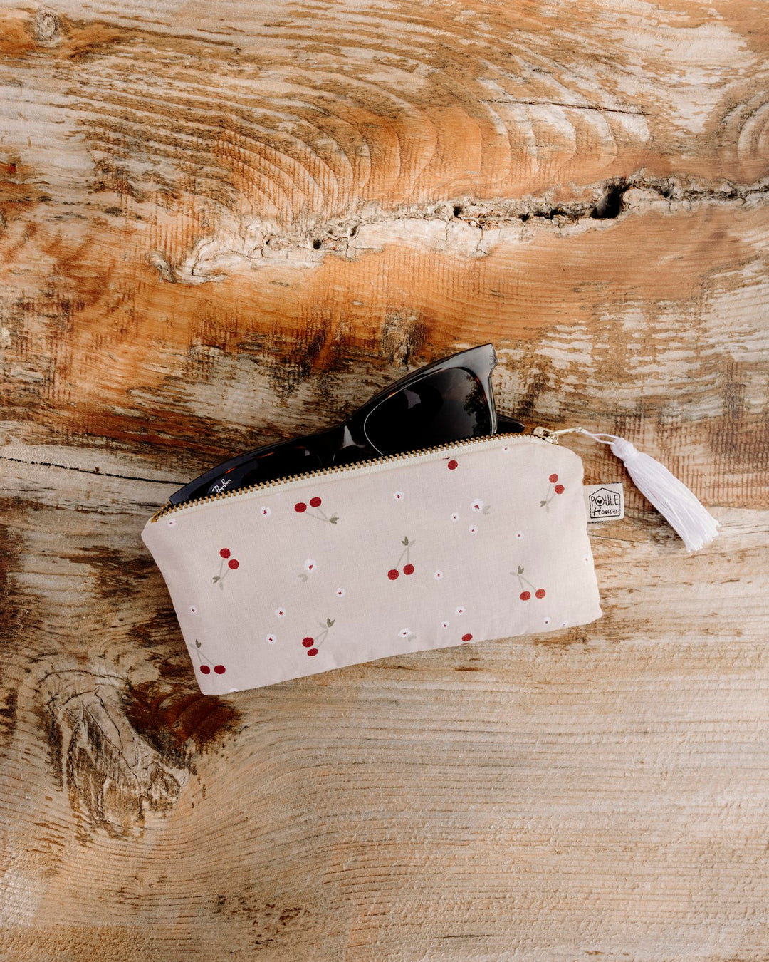 Lifestyle étui à lunettes zippée imprimé cerises - Poule House