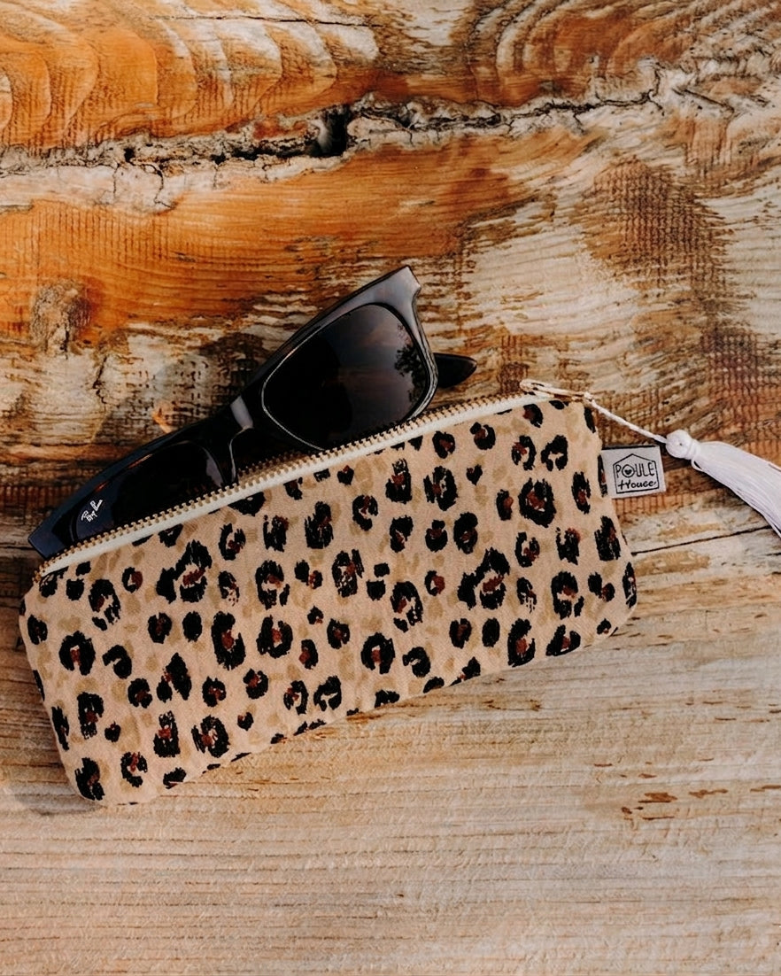 Lifestyle étui à lunettes zippée léopard - Poule House