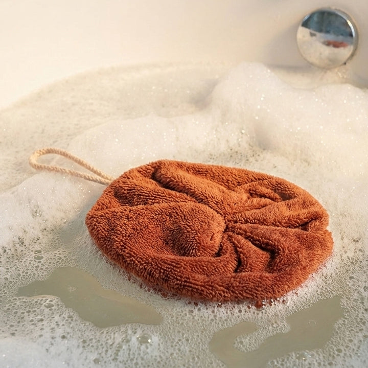 Fleur de douche éponge bambou - toffee