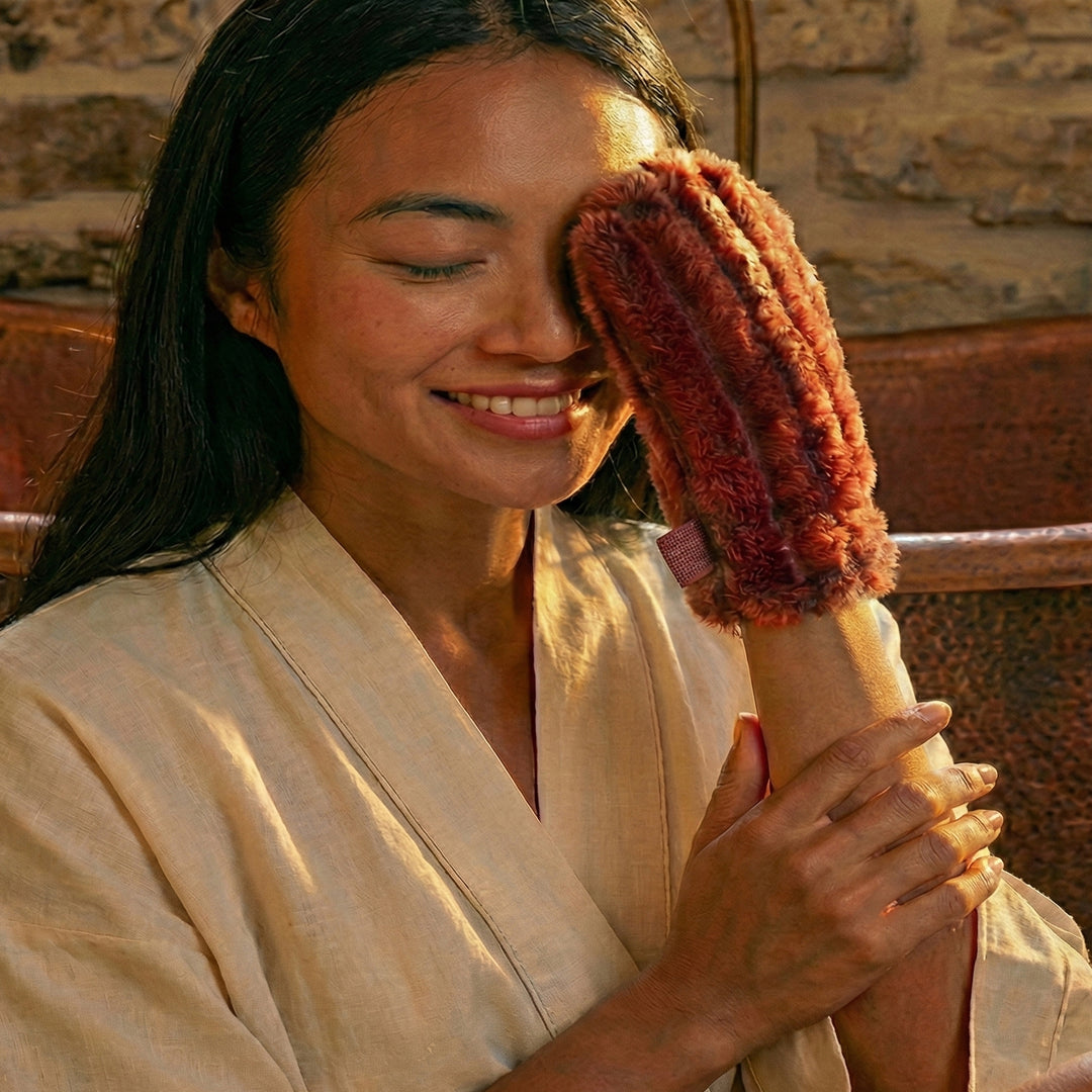 Gant démaquillant magique double face - toffee