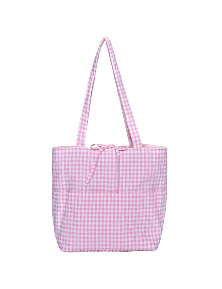 Grand sac fourre-tout - vichy rose