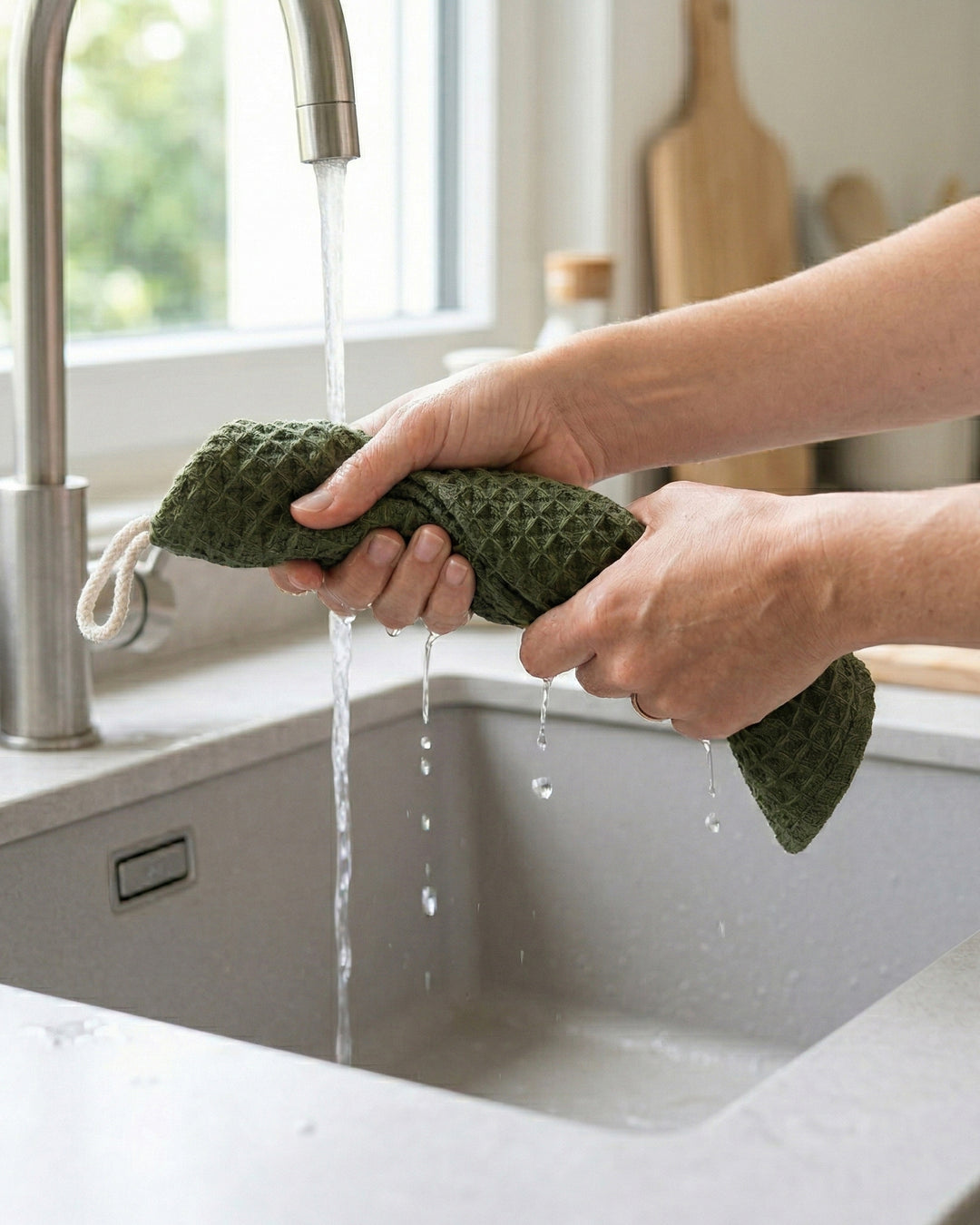 Lifestyle lavette / Essuie-tout lavable double face fougère - Poule House