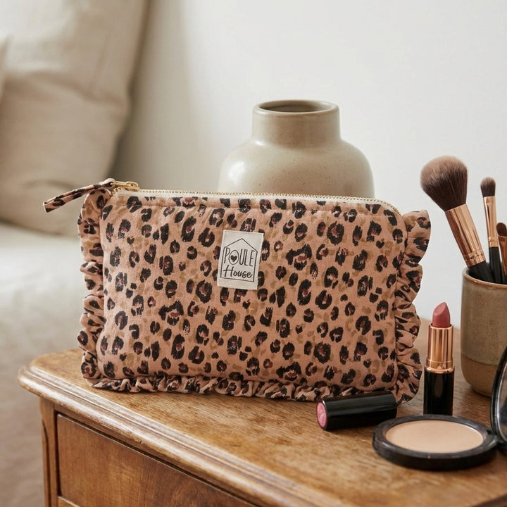 Lola : Pochette froufrou - léopard