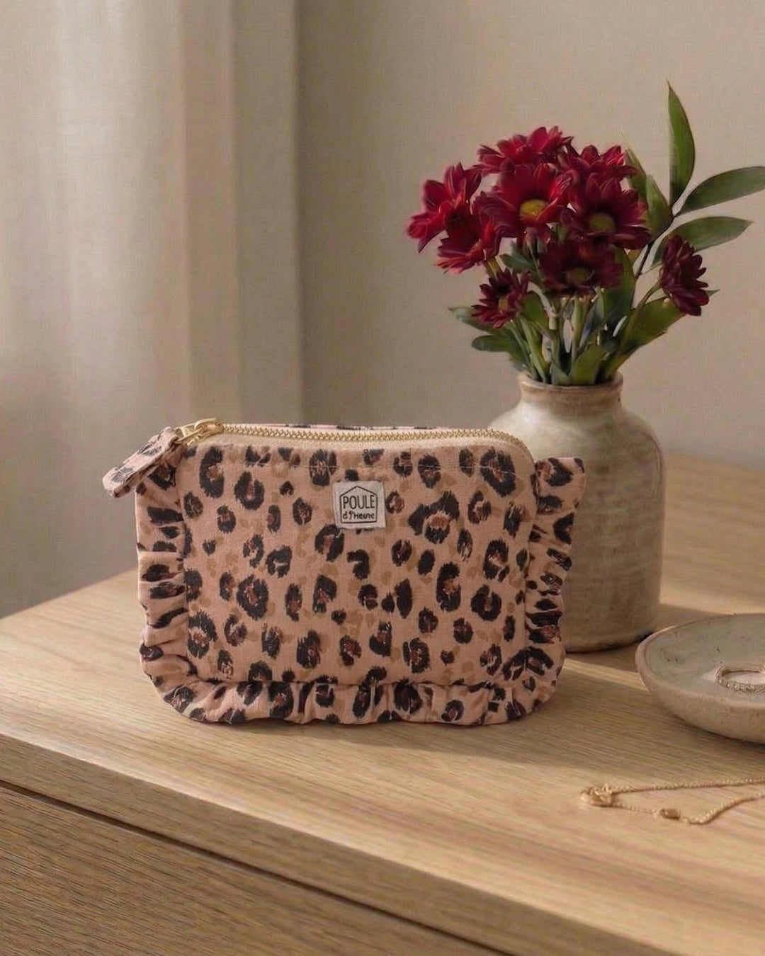 Lifestyle mini pochette froufrou Baby Lola léopard - Poule House