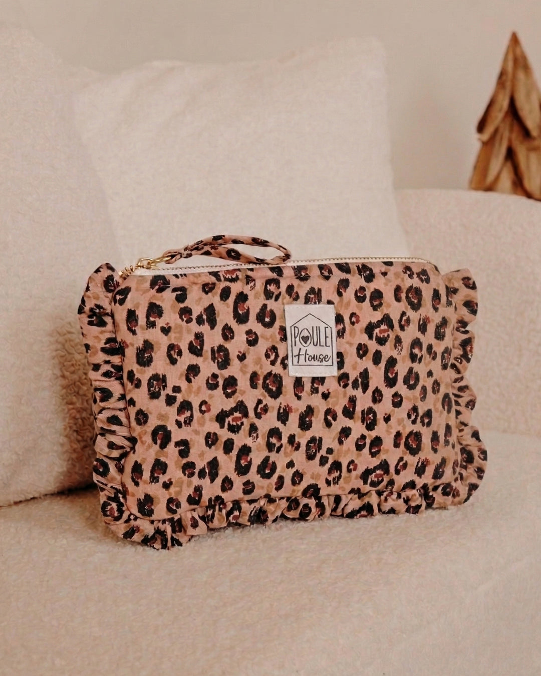 Lifestyle pochette froufrou Lola léopard - Poule House