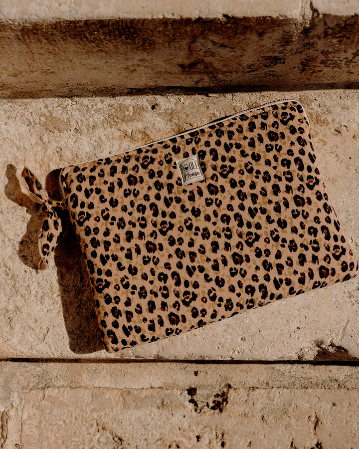 Lifestyle pochette tablette léopard Taille M - Poule House