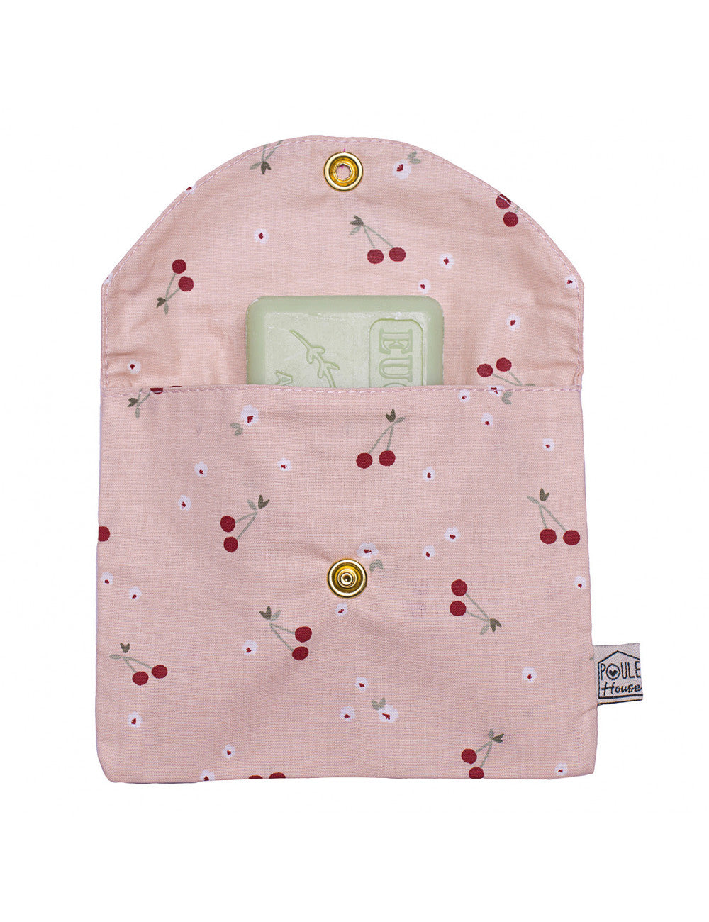 Pochette à savon imperméable - cerises