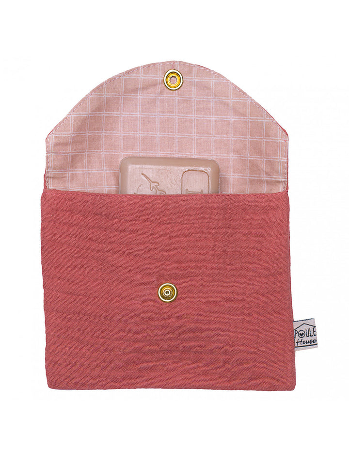 Pochette à savon imperméable - terracotta