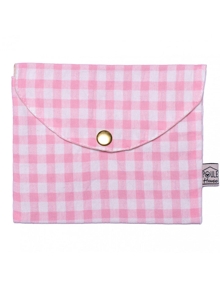Pochette à savon imperméable - vichy rose