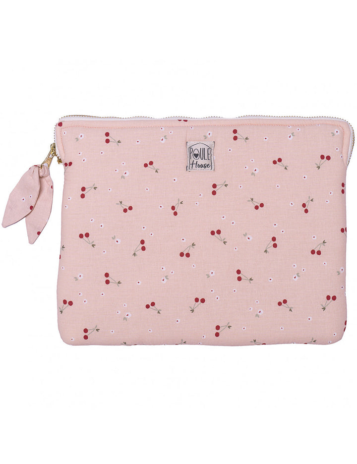 Pochette tablette iPad cerises  matelassé – Poule House