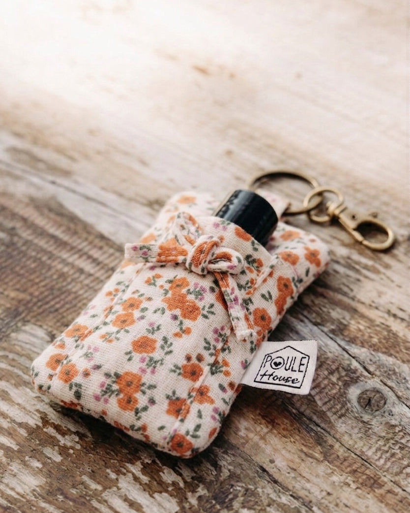 Lifestyle porte-clés 2 en 1 pour baume à lèvres liberty orange - Poule House