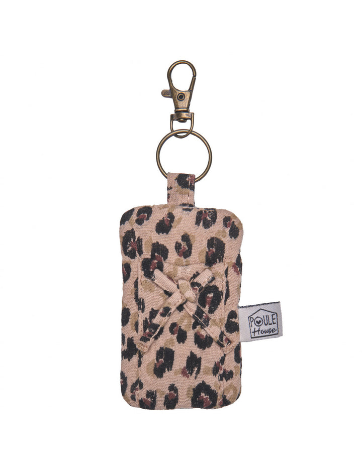 Porte-clés 2 en 1 pour baume à lèvres - léopard