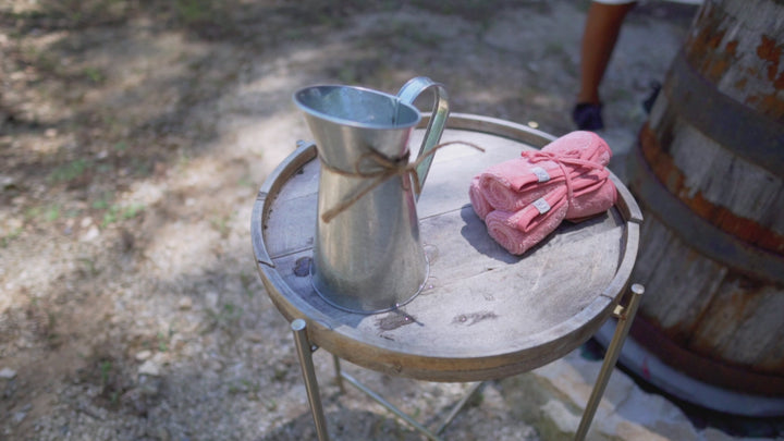 Vidéo pochette à savon et trousse imperméables liberty orange - Poule House