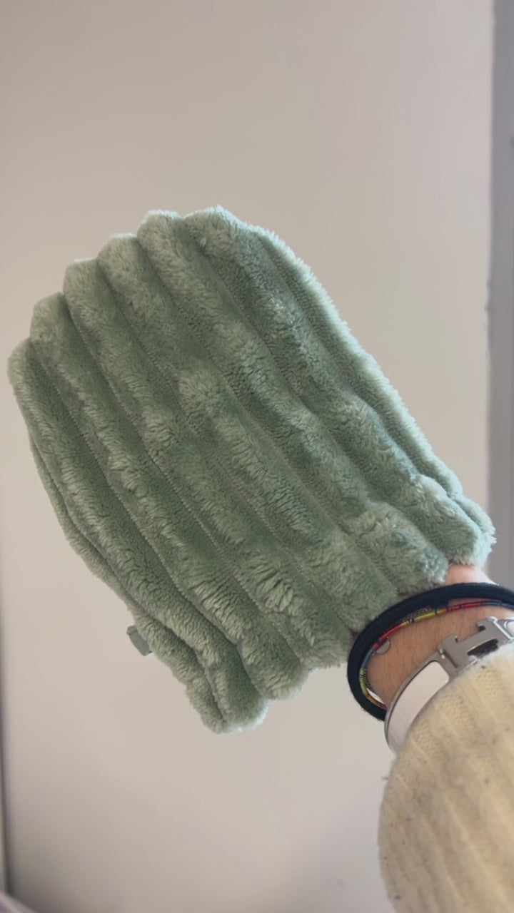 Vidéo gant démaquillant sauge - Poule House