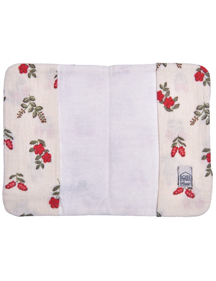 Protège-passeport - fleurs rouges