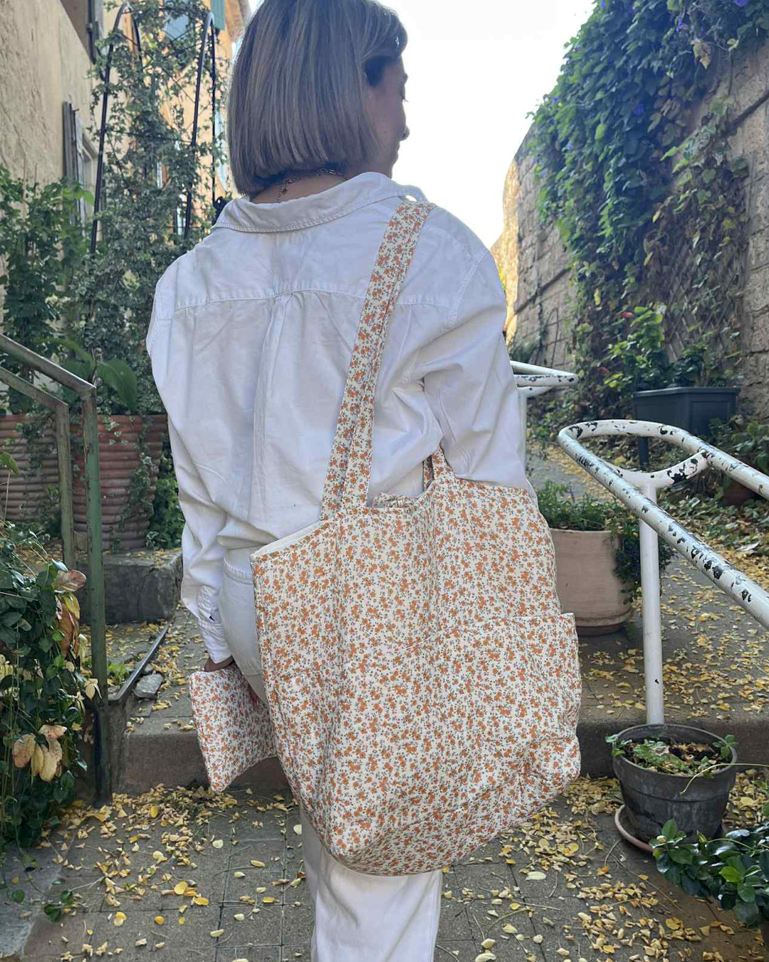 Lifestyle grand sac fourre-tout liberty orange - Poule House