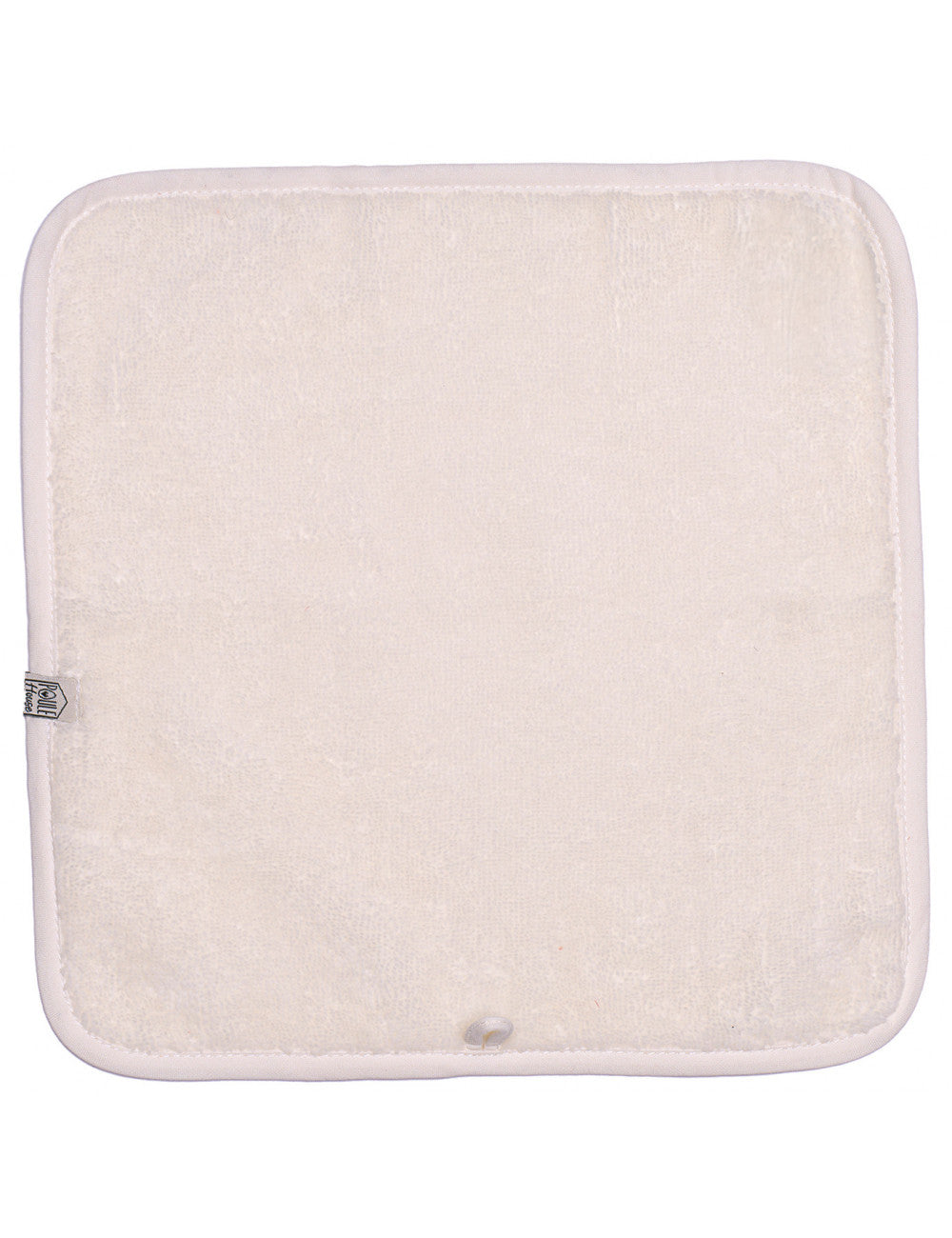 Set 3 serviettes visage éponge bambou - lait