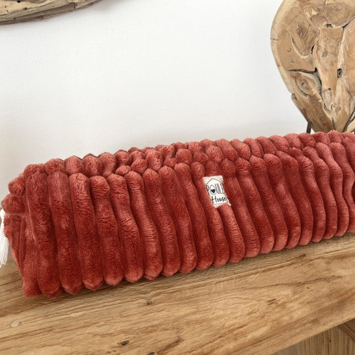 Manon : Maxi trousse de coiffure minky matelassé - paprika