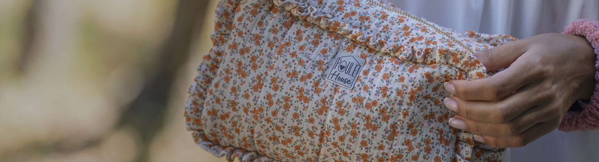 Trousse de toilette en tissu imprimé par Poule House